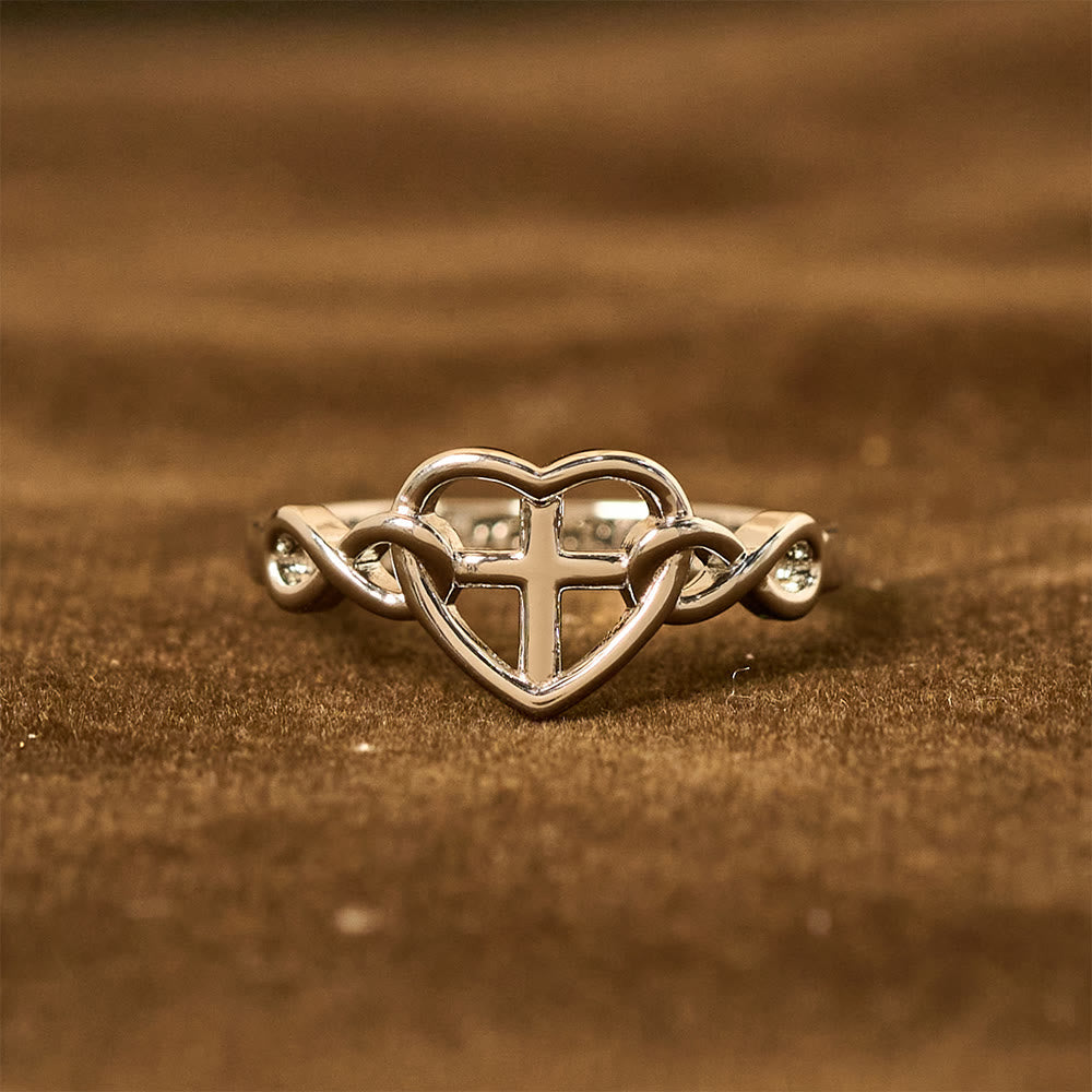 Heart Cross Faith - Bonded Ring: With God, All Things Are Possible
