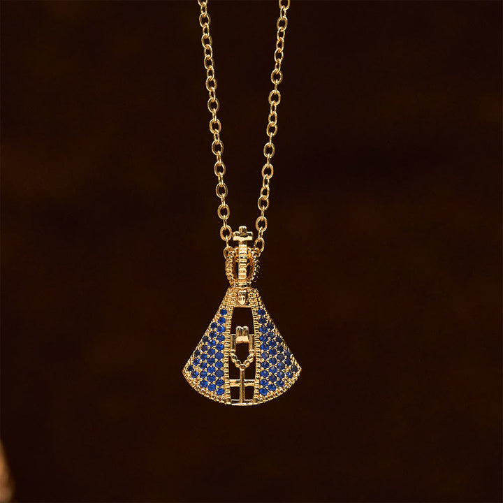 Classic Style Nossa Senhora Aparecida Divine Protection Pendant Necklace