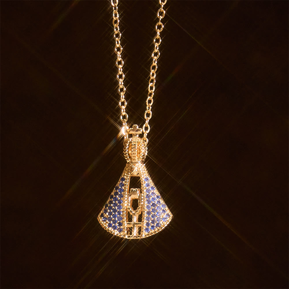 Classic Style Nossa Senhora Aparecida Divine Protection Pendant Necklace