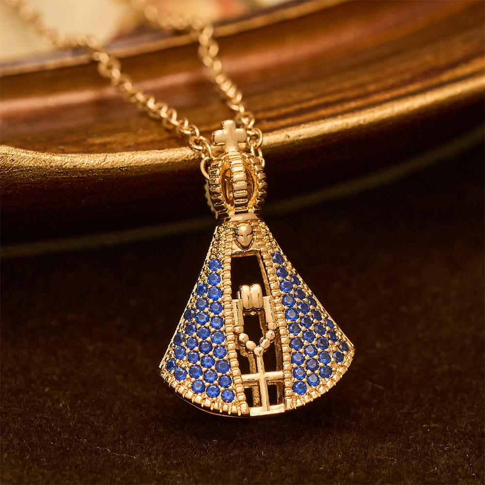 Classic Style Nossa Senhora Aparecida Divine Protection Pendant Necklace