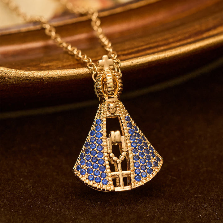 Classic Style Nossa Senhora Aparecida Divine Protection Pendant Necklace