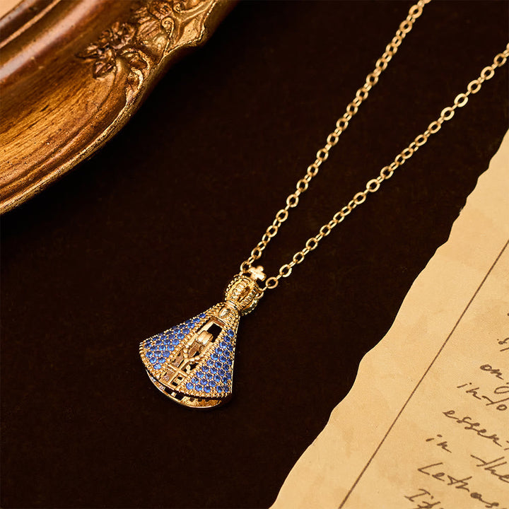 Classic Style Nossa Senhora Aparecida Divine Protection Pendant Necklace