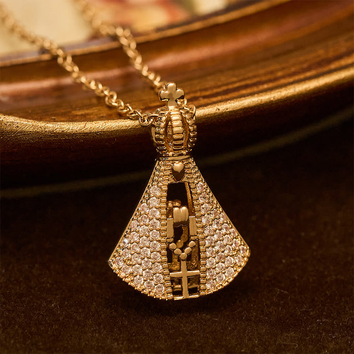Classic Style Nossa Senhora Aparecida Divine Protection Pendant Necklace