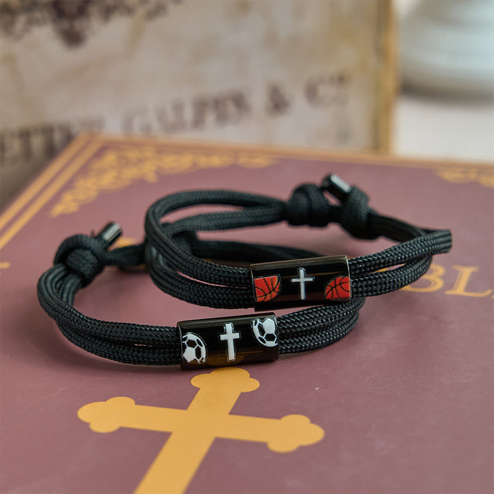 Cross Paracord Basketball Soccer Baseball Bracelet: Faith & Sport Companion