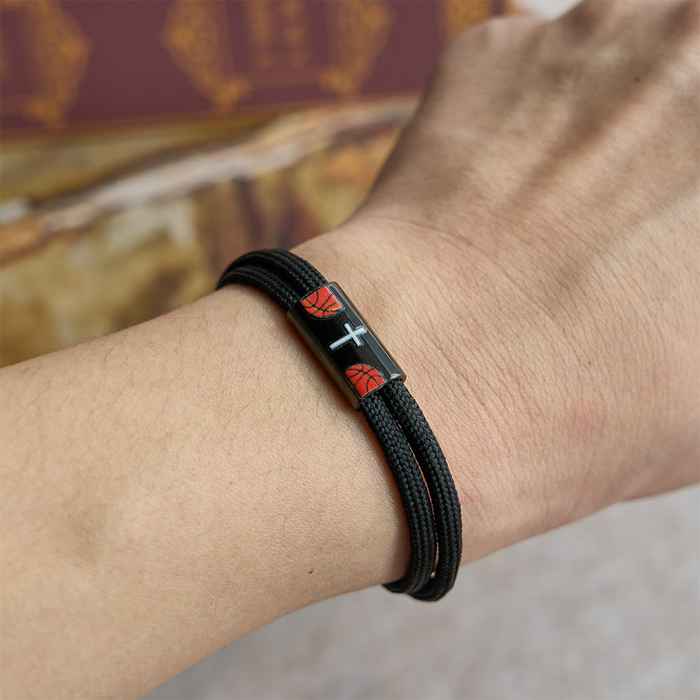 Cross Paracord Basketball Soccer Baseball Bracelet: Faith & Sport Companion