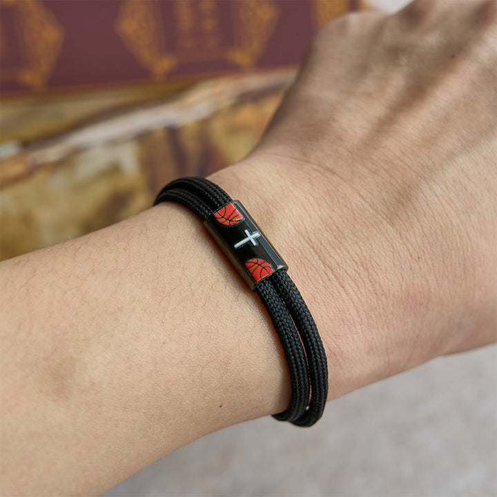 Cross Paracord Basketball Soccer Baseball Bracelet: Faith & Sport Companion