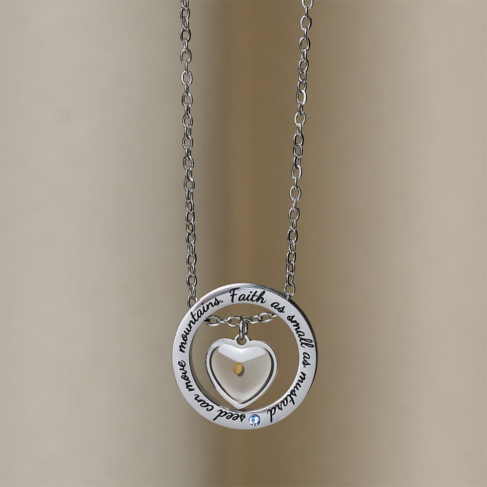 Faith As Mustard Seed Necklace: Varied Charms & Sacred Symbol for Daily Wear
