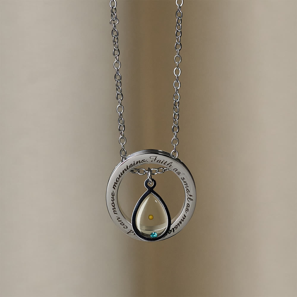 Faith As Mustard Seed Necklace: Varied Charms & Sacred Symbol for Daily Wear