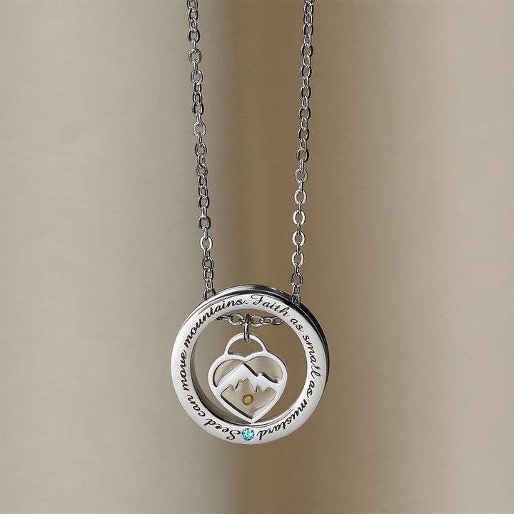 Faith As Mustard Seed Necklace: Varied Charms & Sacred Symbol for Daily Wear