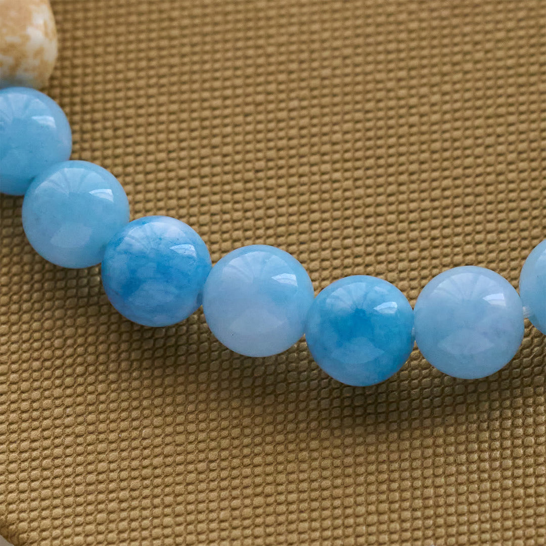 Blue Bead Polar Bear Handmade Cross Bracelet: Save Our Polar Bears