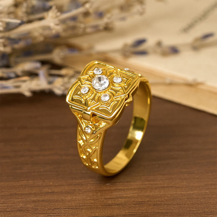 Locket Cross Ring: Devotion & Sacred Keepsake
