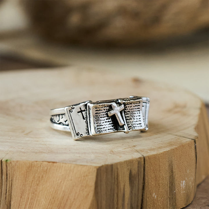 Bible Ring with Cross: A Sacred Companion of Faith
