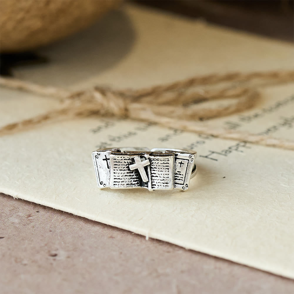 Bible Ring with Cross: A Sacred Companion of Faith