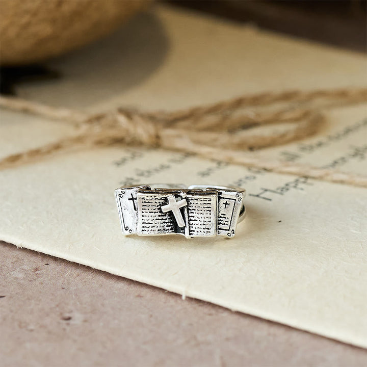 Bible Ring with Cross: A Sacred Companion of Faith