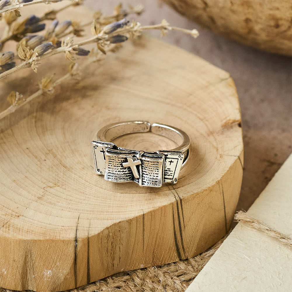 Bible Ring with Cross: A Sacred Companion of Faith
