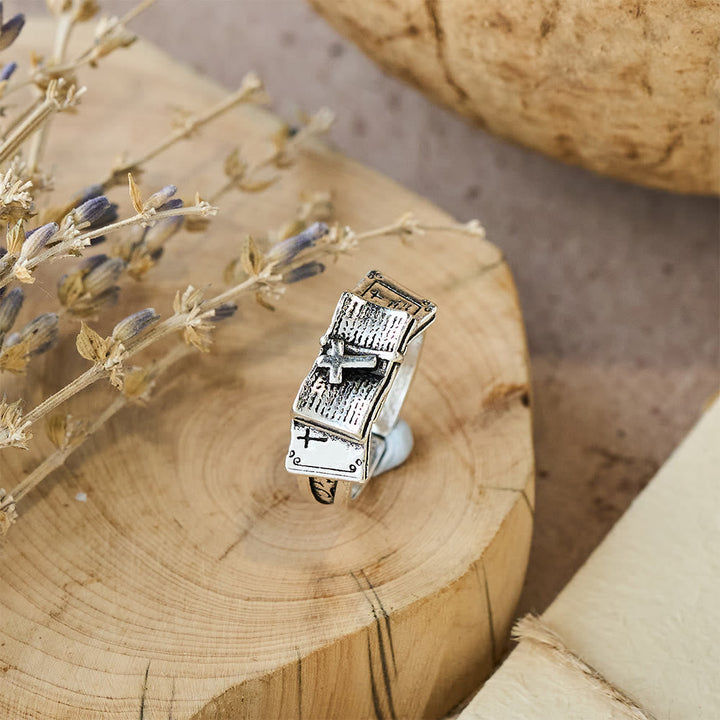 Bible Ring with Cross: A Sacred Companion of Faith