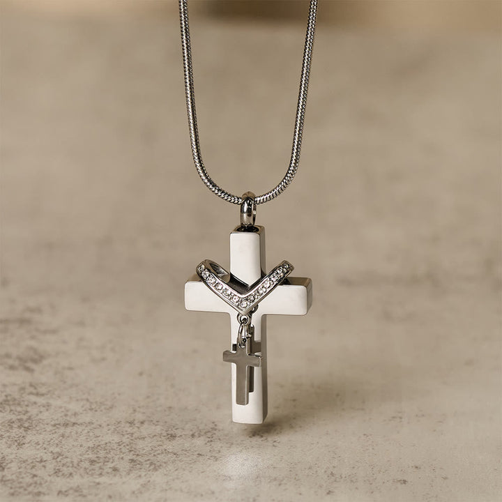 Detachable Inner Cross Necklace: Ground Your Faith in Love That Transcends