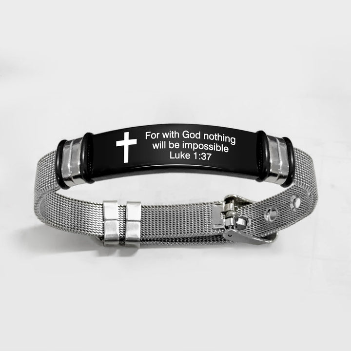 Multi - Styled Motivational Cross Bracelet with Bible Verses