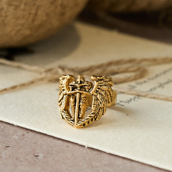 Archangel Michael Winged Sword Ring: A Symbol of Divine Protection