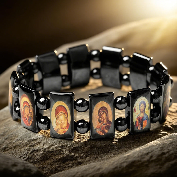 Sacred Icon Hematite Bracelet: A Symbol of Timeless Devotion
