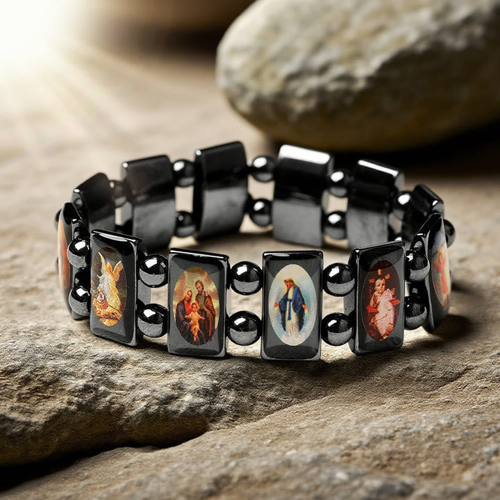 Sacred Icon Hematite Bracelet: A Symbol of Timeless Devotion