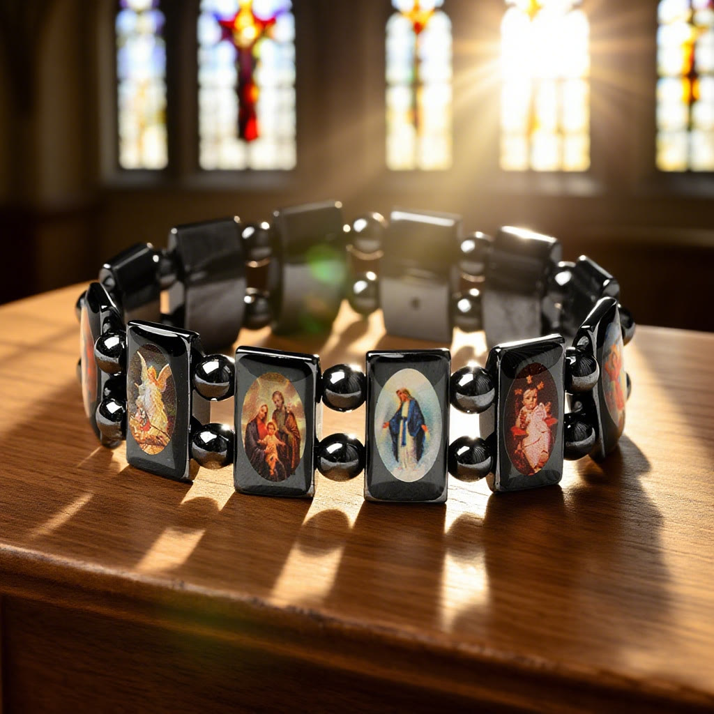 Sacred Icon Hematite Bracelet: A Symbol of Timeless Devotion