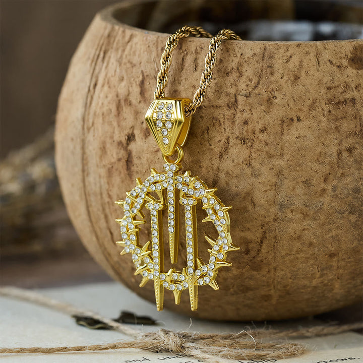 Crown of Thorns & Nails Rope Chain Necklace: A Symbol of Redemptive Sacrifice