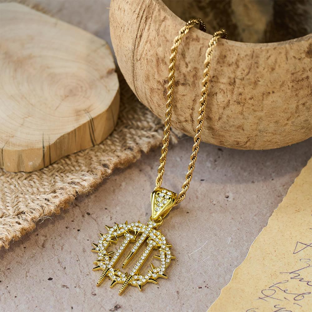 Crown of Thorns & Nails Rope Chain Necklace: A Symbol of Redemptive Sacrifice