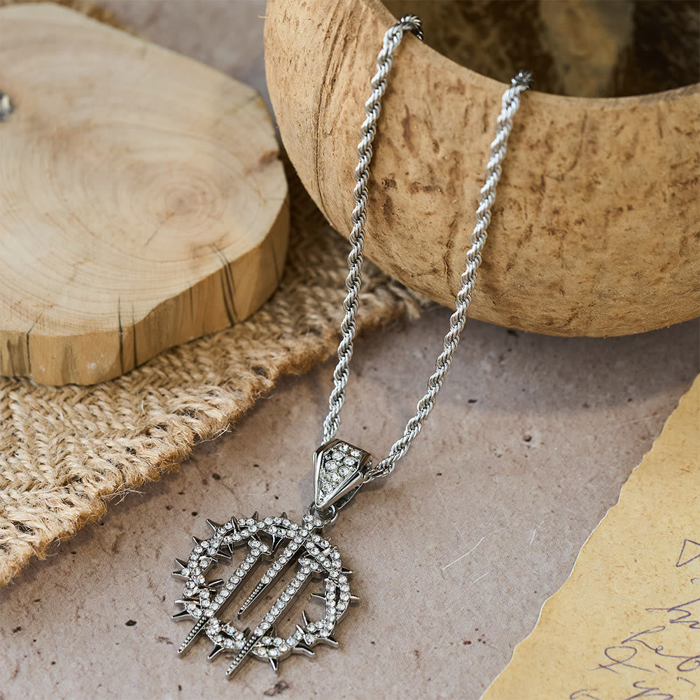 Crown of Thorns & Nails Rope Chain Necklace: A Symbol of Redemptive Sacrifice