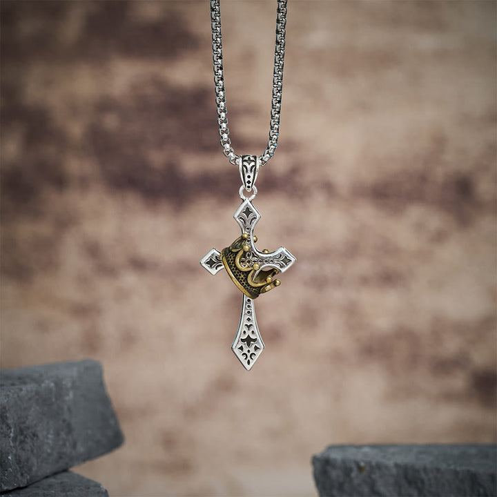 The Crown Cross Necklace Religion Jewelry