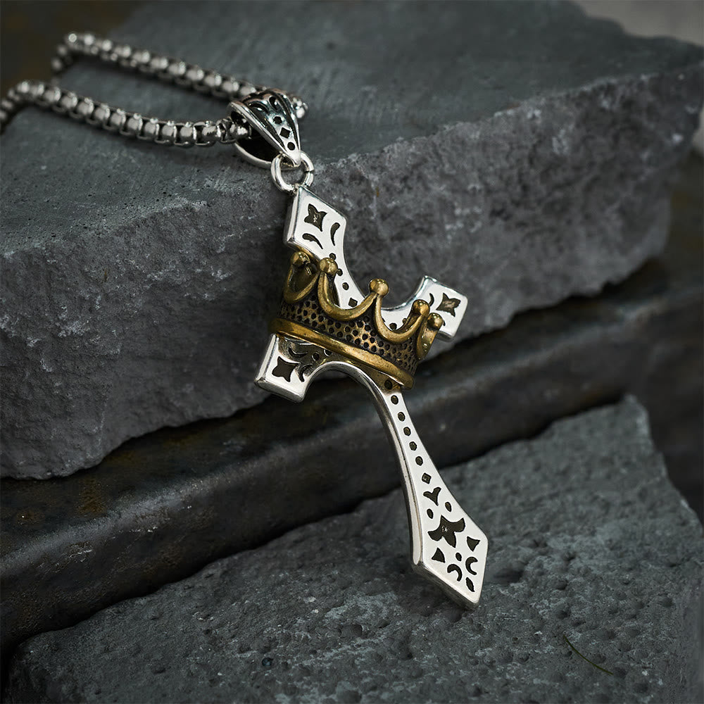 The Crown Cross Necklace Religion Jewelry
