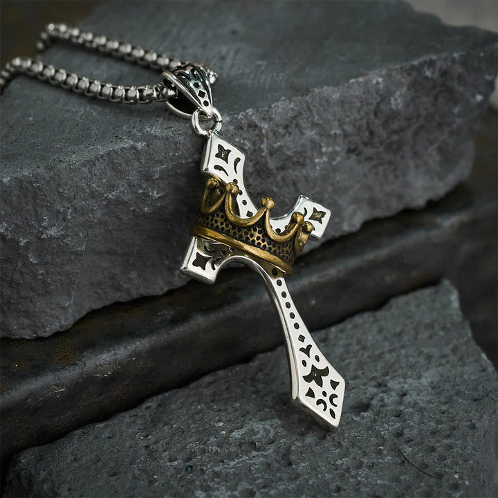The Crown Cross Necklace Religion Jewelry