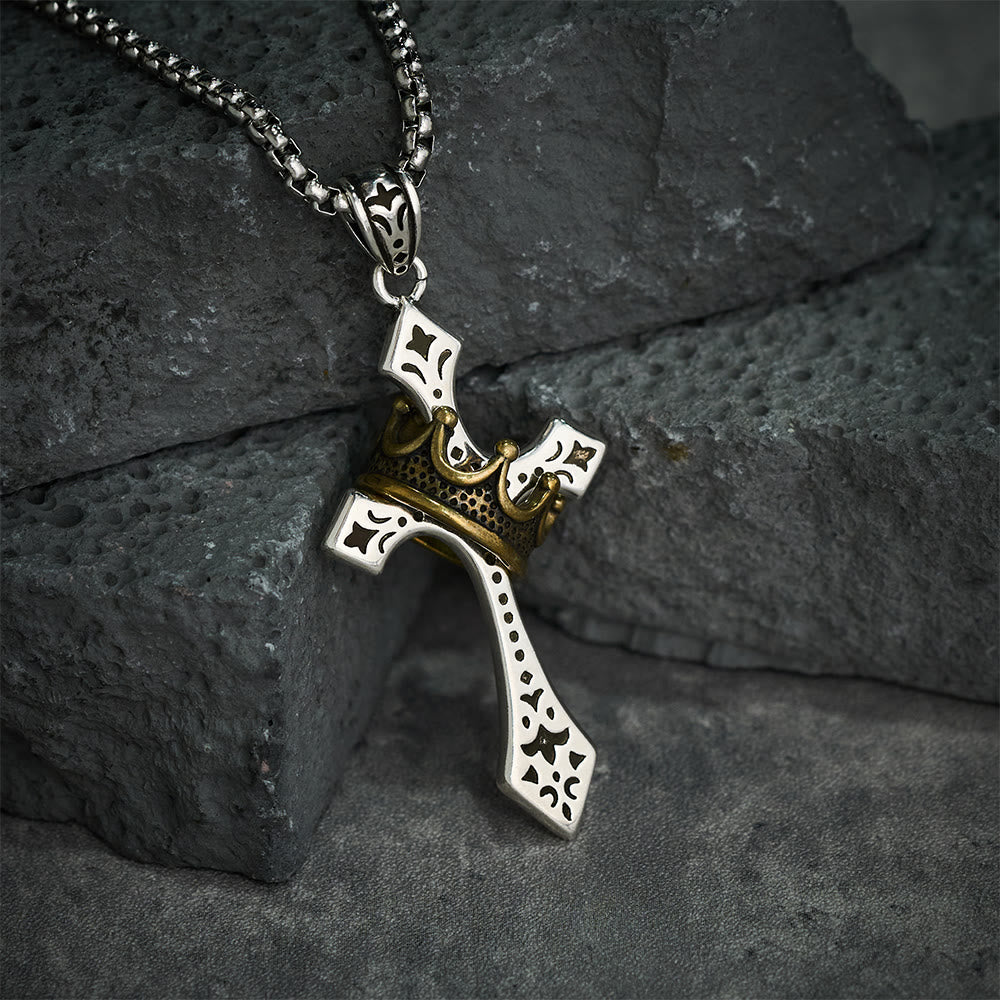 The Crown Cross Necklace Religion Jewelry