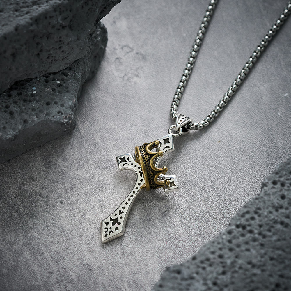The Crown Cross Necklace Religion Jewelry