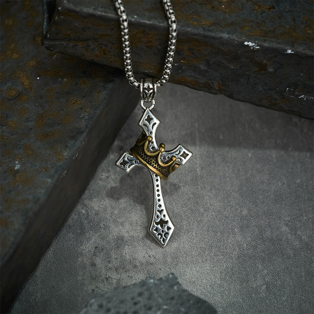 The Crown Cross Necklace Religion Jewelry