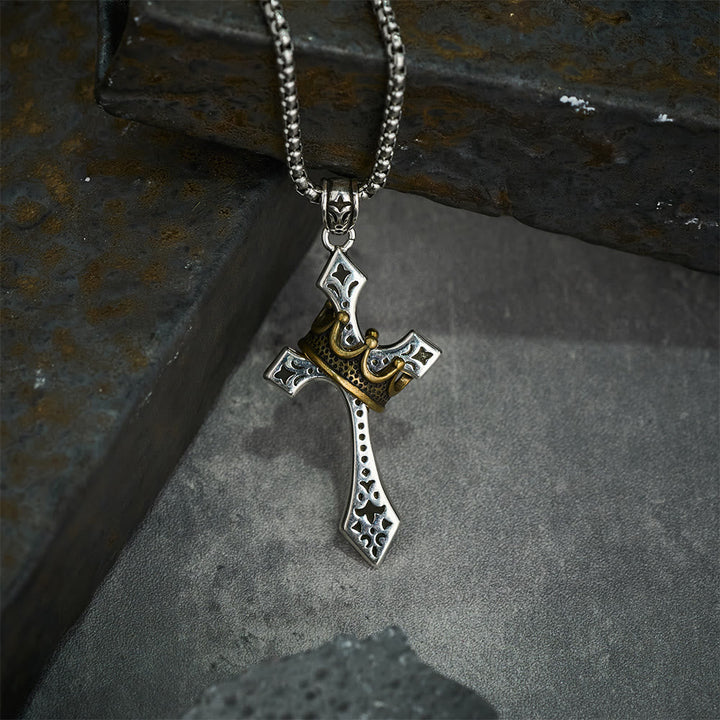 The Crown Cross Necklace Religion Jewelry
