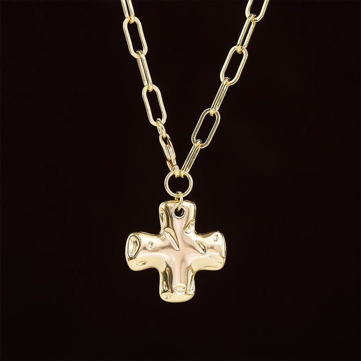 Minimalist Cross Paperclip Link Chain Necklace: A Symbol of Modern Faith & Style
