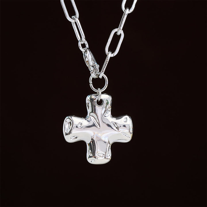 Minimalist Cross Paperclip Link Chain Necklace: A Symbol of Modern Faith & Style