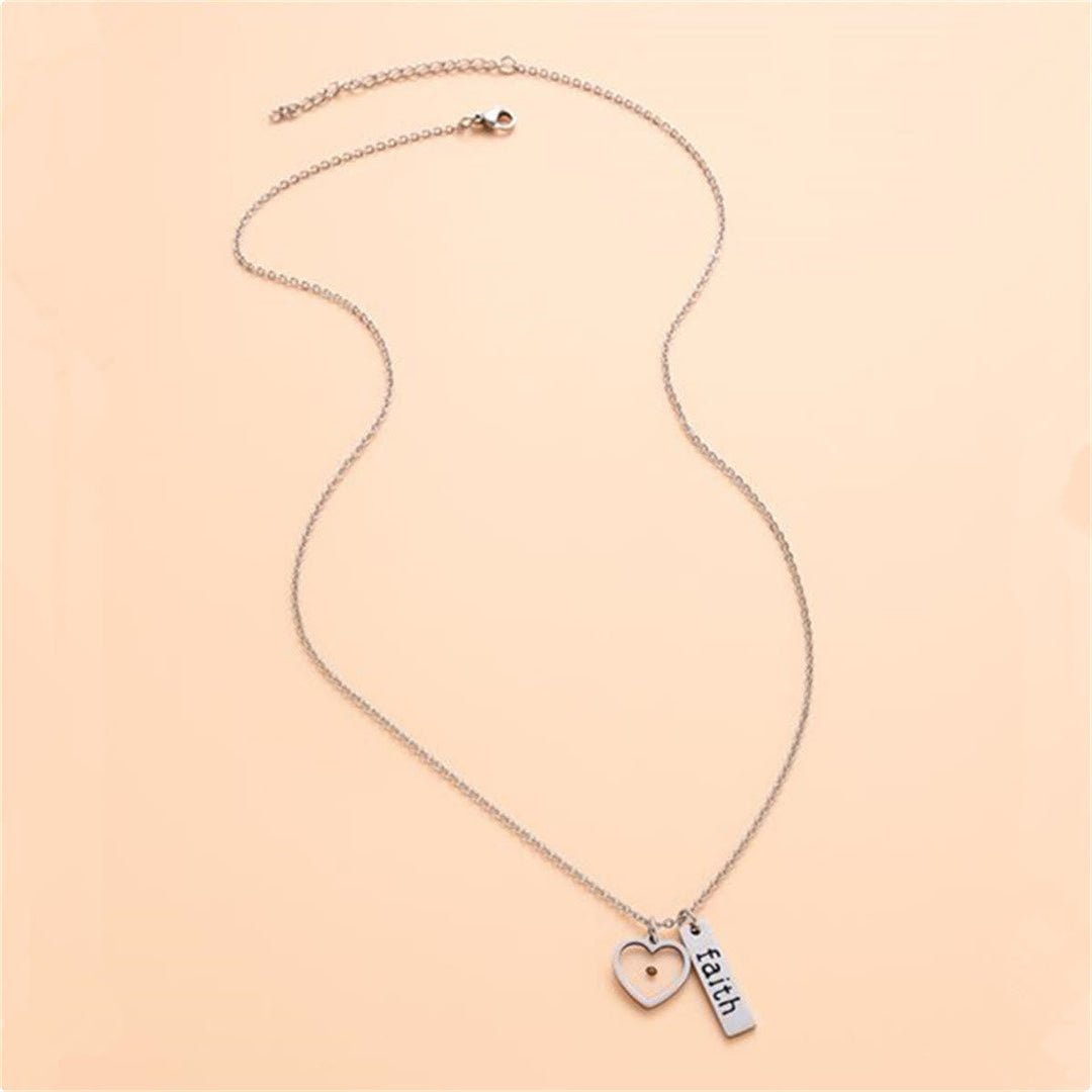 Heart & Tear Drop Mustard Seed Faith Necklace: A Symbol of Tiny yet Powerful Faith