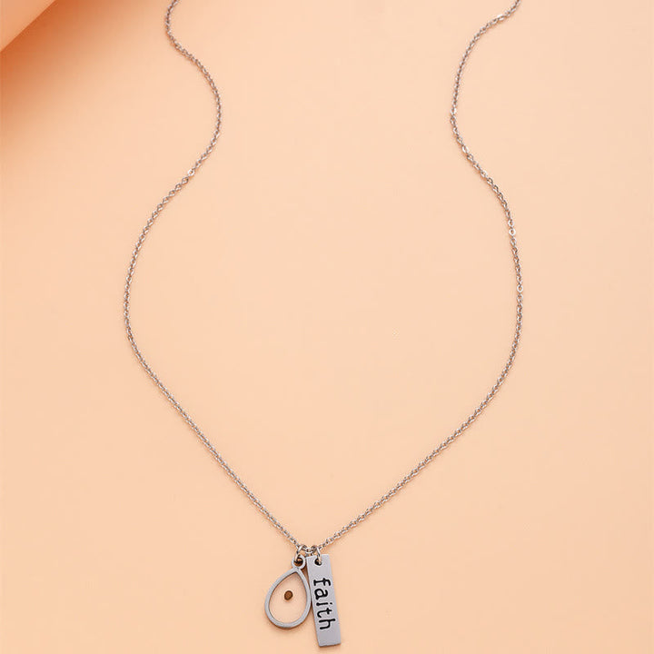 Heart & Tear Drop Mustard Seed Faith Necklace: A Symbol of Tiny yet Powerful Faith