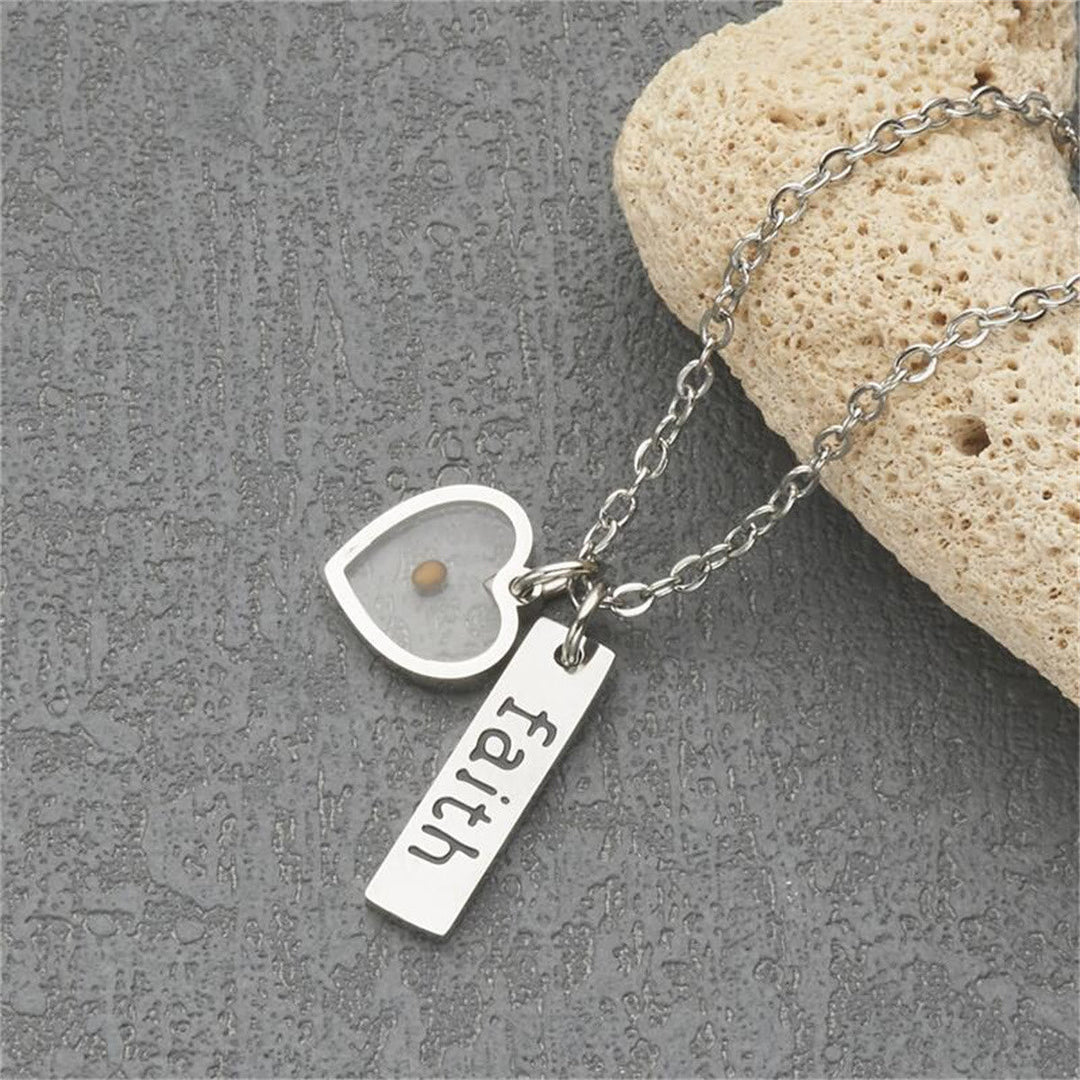 Heart & Tear Drop Mustard Seed Faith Necklace: A Symbol of Tiny yet Powerful Faith