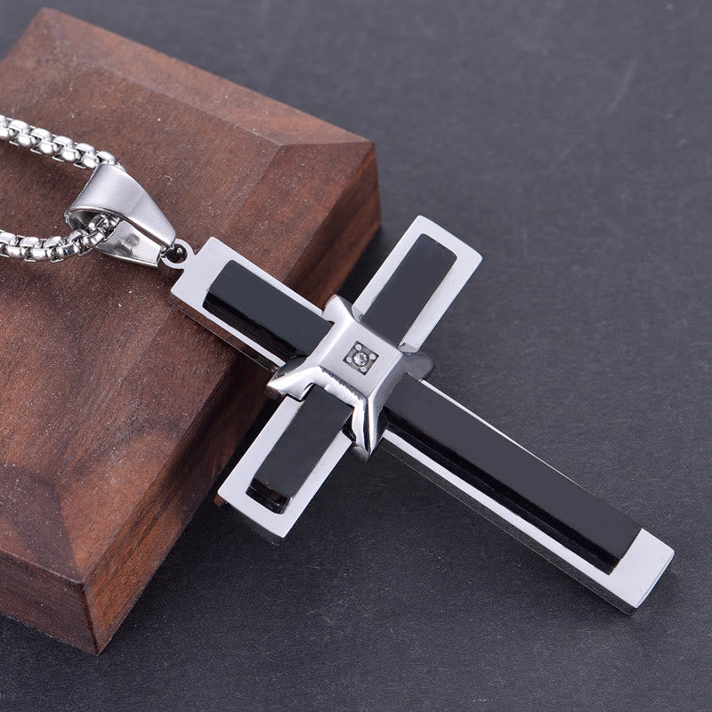 Layered Cross Pendant Necklace: Symbol of Faith and Eternal Grace