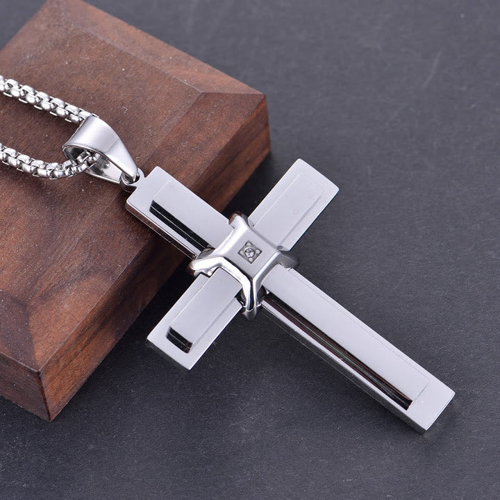 Layered Cross Pendant Necklace: Symbol of Faith and Eternal Grace