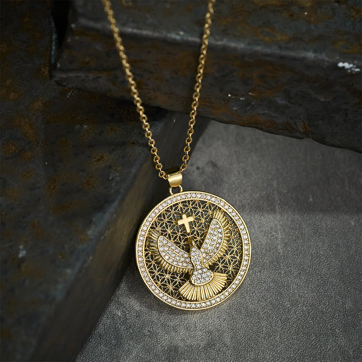 Holy Spirit Dove Heavenly Sparkle Necklace: A Radiant Symbol of Faith