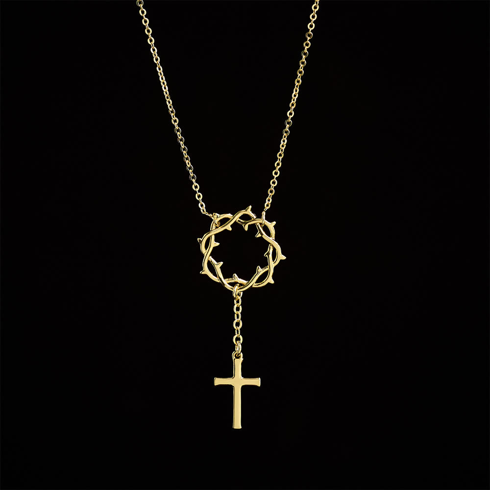 Thorn Crown Cross Necklace: A Symbol of Christ’s Passion & Redemption