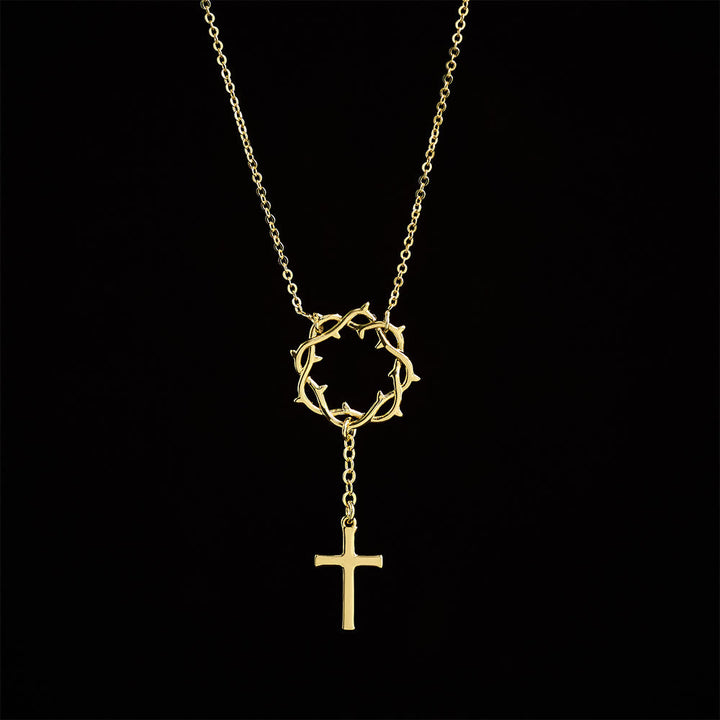 Thorn Crown Cross Necklace: A Symbol of Christ’s Passion & Redemption