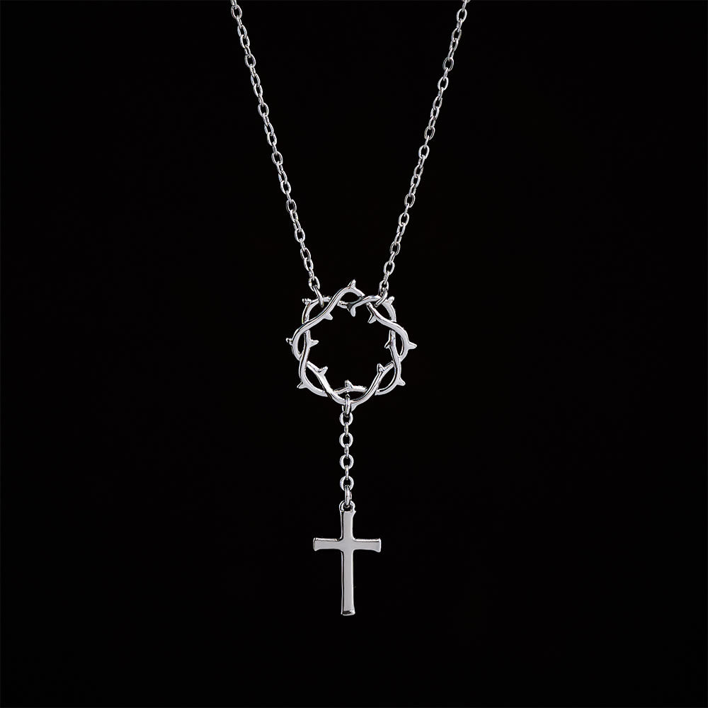 Thorn Crown Cross Necklace: A Symbol of Christ’s Passion & Redemption