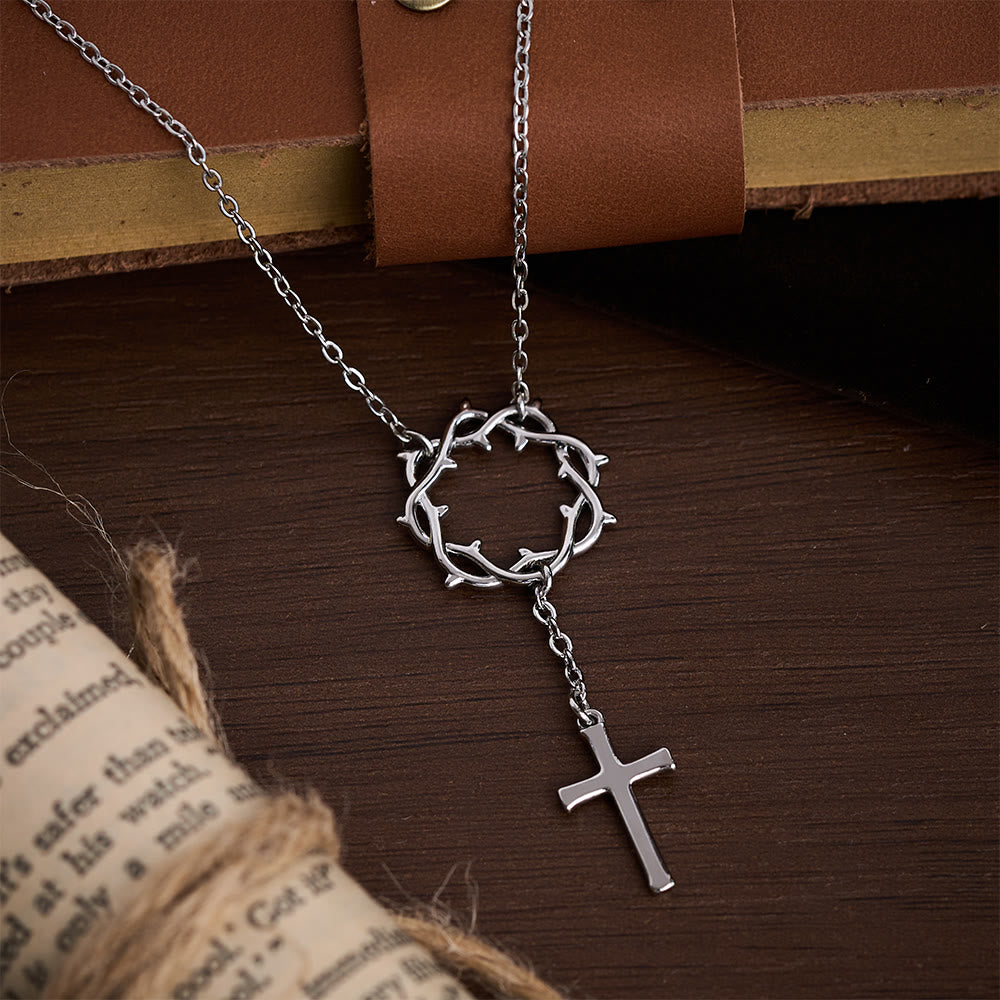 Thorn Crown Cross Necklace: A Symbol of Christ’s Passion & Redemption