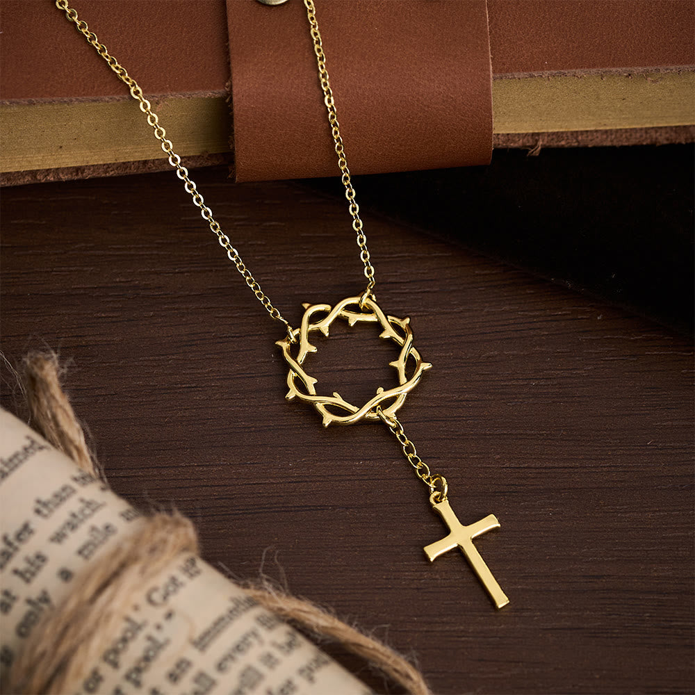 Thorn Crown Cross Necklace: A Symbol of Christ’s Passion & Redemption