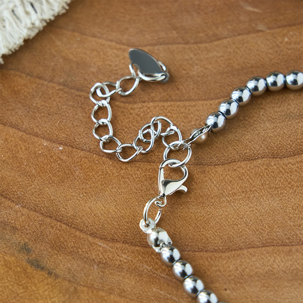 Strength & Courage Engraved Beaded Bracelet: A Symbol of Divine Strength & Courage